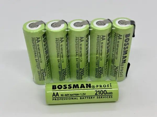 Аккумулятор технический под пайку Bossman 1.2V Ni-Mh 1500/2100/2400mA