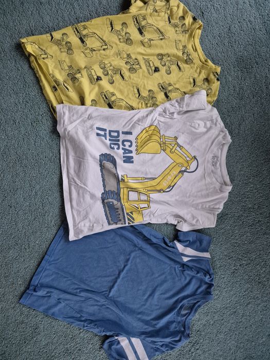 Bluzka z koparką zestaw, t-shirt 140