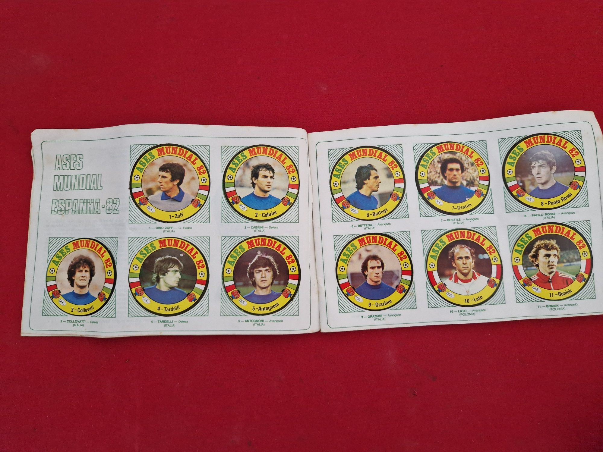 Caderneta completa "Ases do Mundial Espanha 1982"