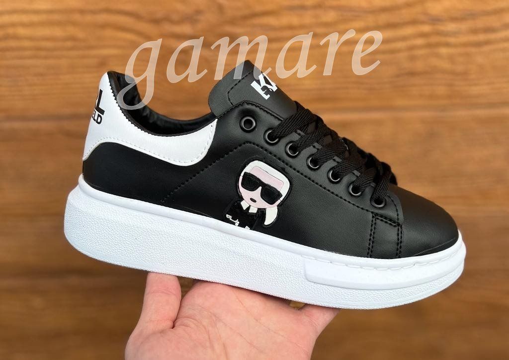 KARL LAGERFELD czarne buty męskie nowe sneakersy