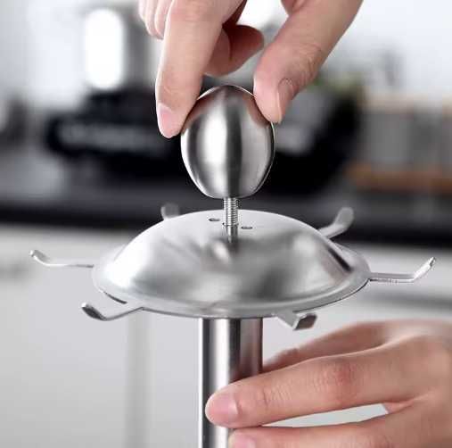 Uchwyt na przybory kuchenne ze stali nierdzewne z 6 haczykami