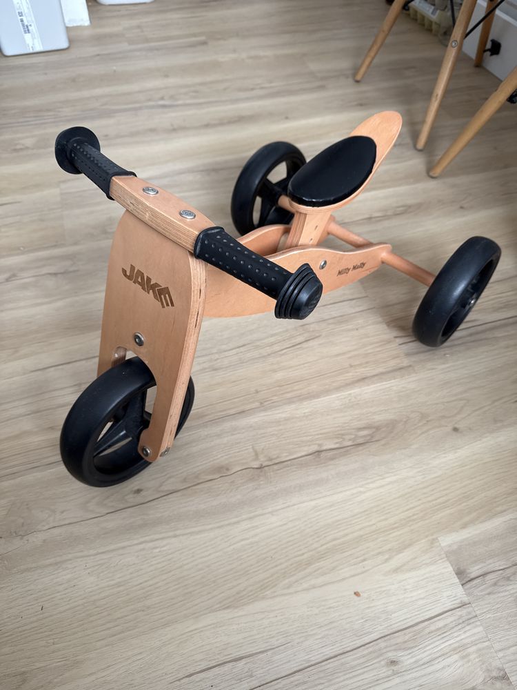 Rowerek biegowy trójkołowy drewniany Milly Mally Jake 2w1