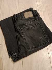 Zara jeansy, dżinsy 164cm, czarne, wideleg