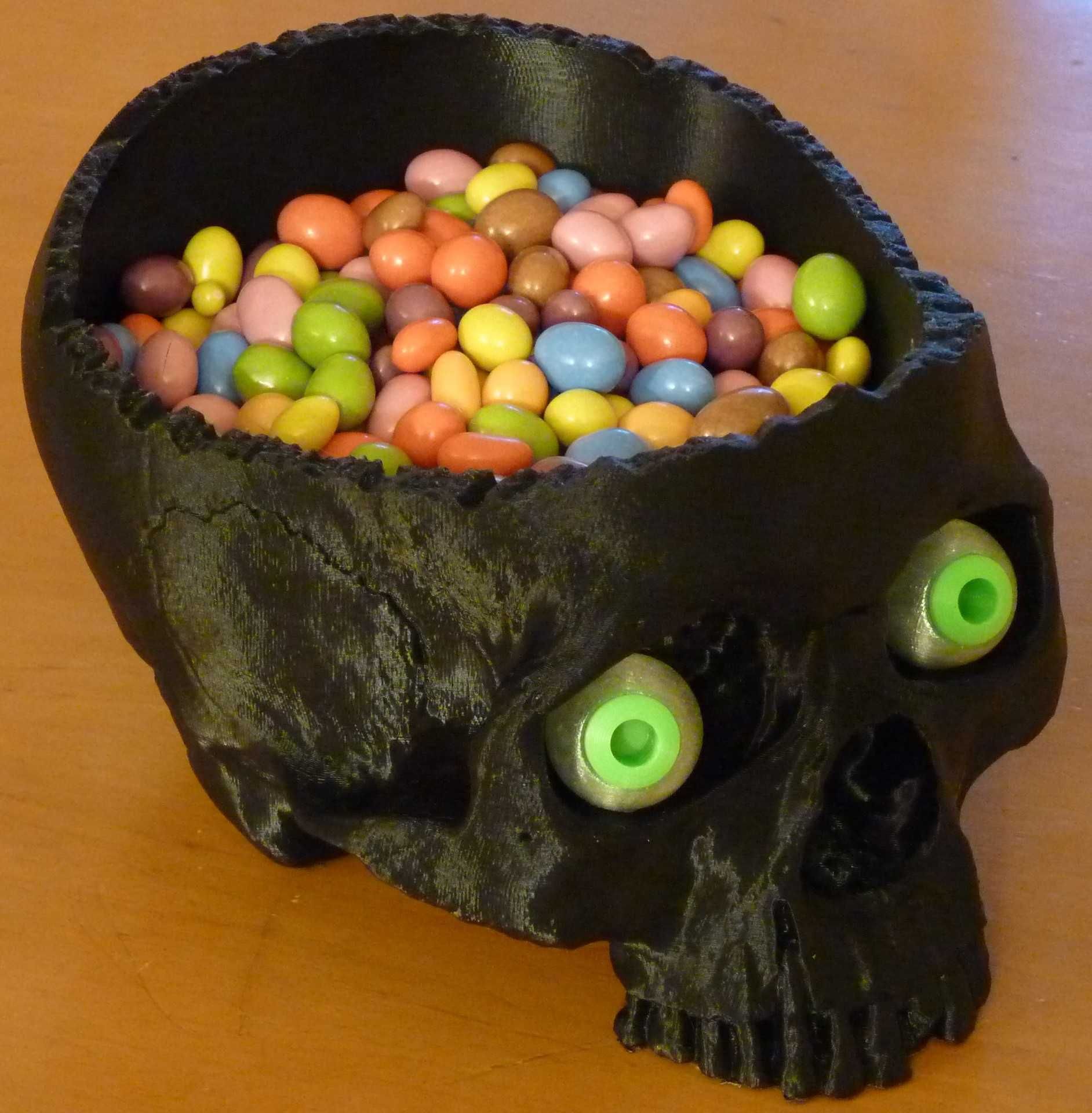 Duża Czaszka miska na cukierki pojemnik doniczka Halloween dekoracja