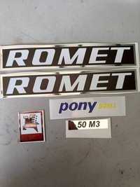 Romet pony motorynka 50 M3 kpl naklejek