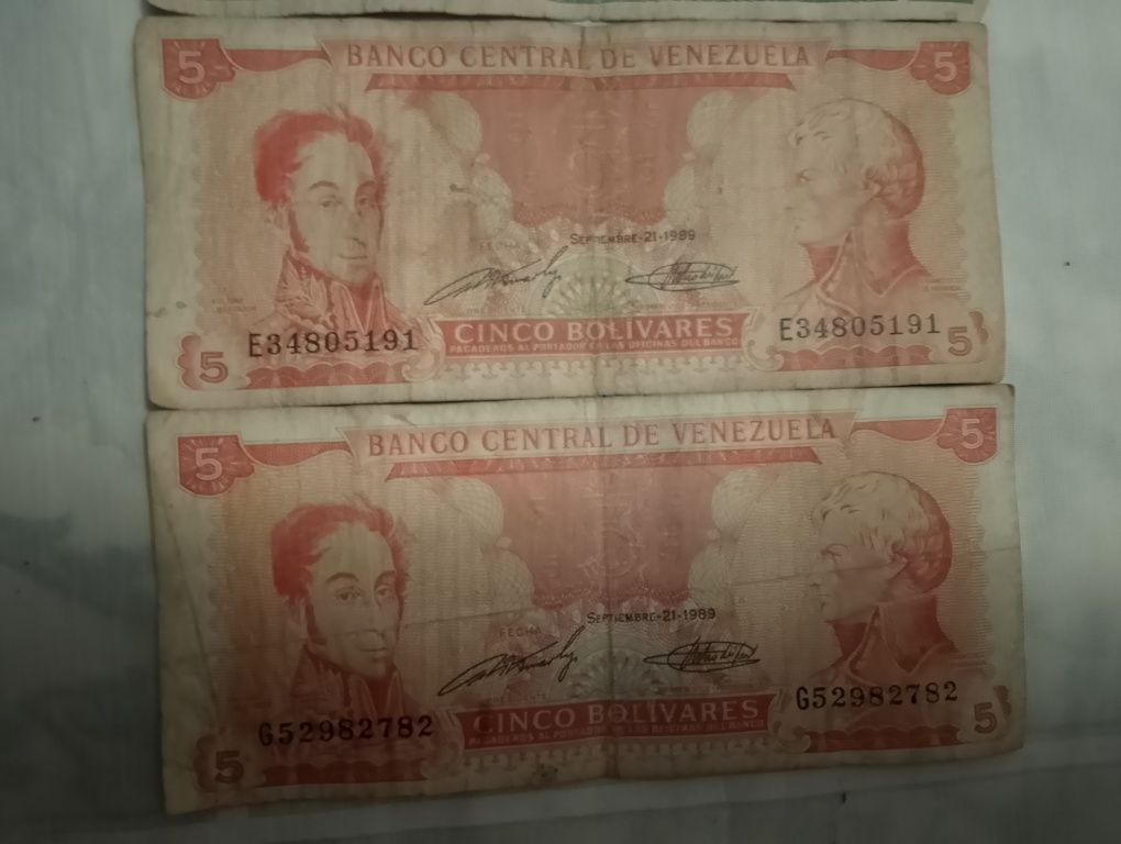 Notas antigas venezuelanas