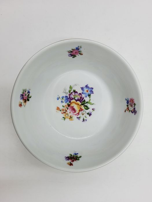 Porcelanowa misa BAUDOUR w stylu Versace z motywem kwiatowym