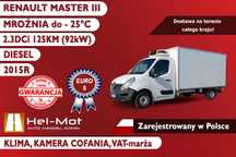 Renault Master III Mroźnia  do -25°C, Klima, Kamera cofania, VAT-Marża!