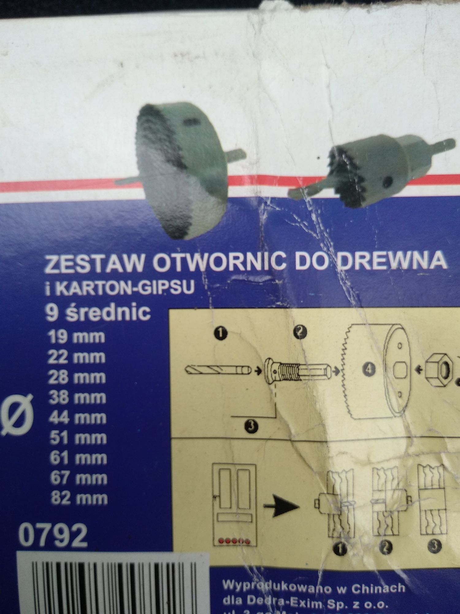 Zestaw Otwornic Do Drewna i Karton-Gipsu