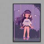 plakat anime manga japoński styl, plakat postać anime styl manga