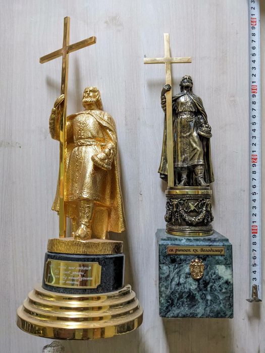 Князь Володимир 40 см бронза позалота мрамор князь Владимир статуетка