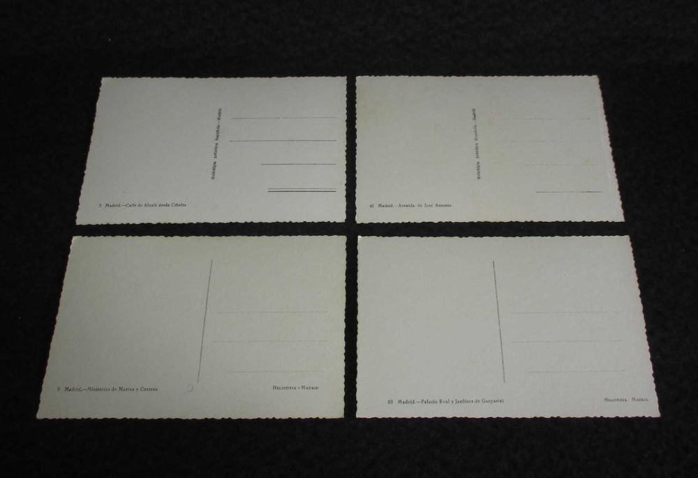 Bilhete Postal Madrid Espanha Antiga Postais
