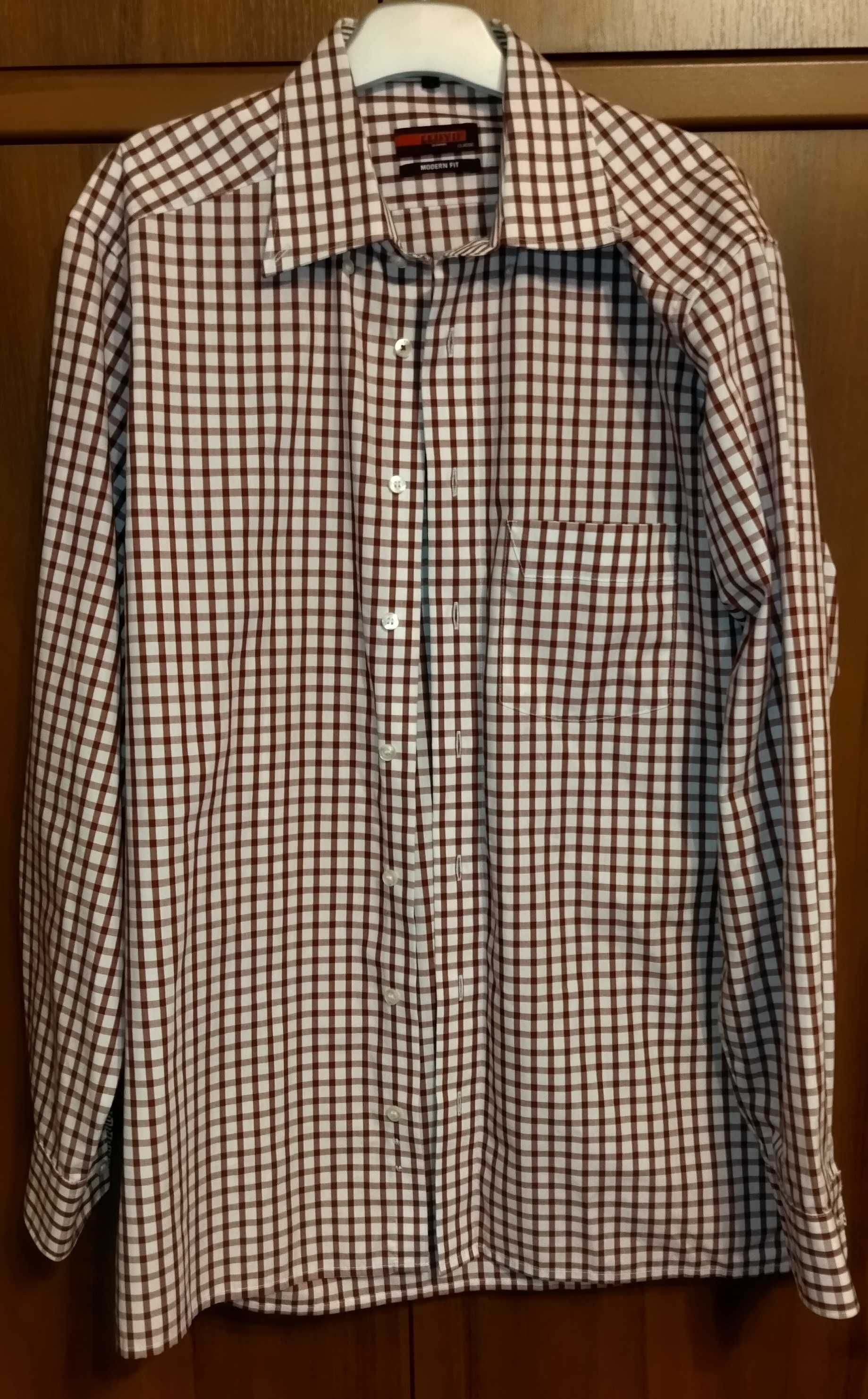 Мужская рубашка LLOYD    classic ( Modern Fit ) p.39  в красную клетку