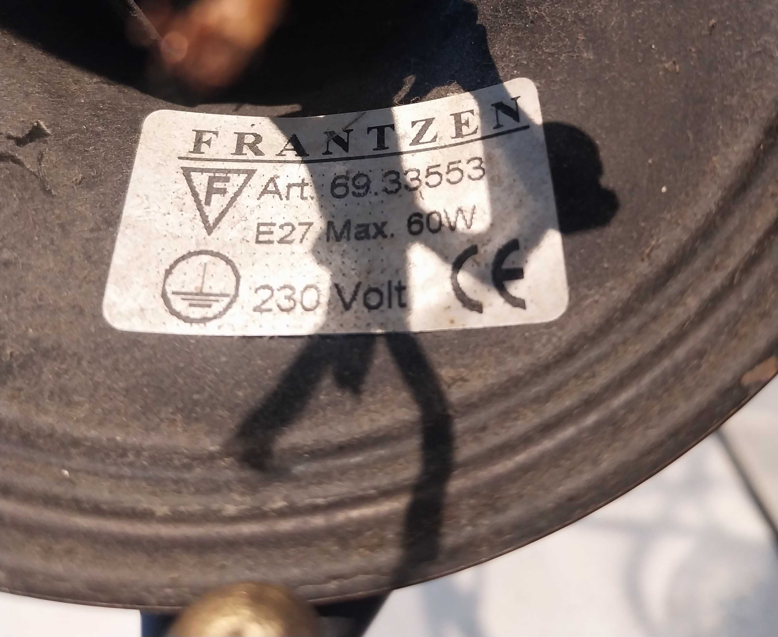 Lampa ef frantzen mosiądz krysztal 70s