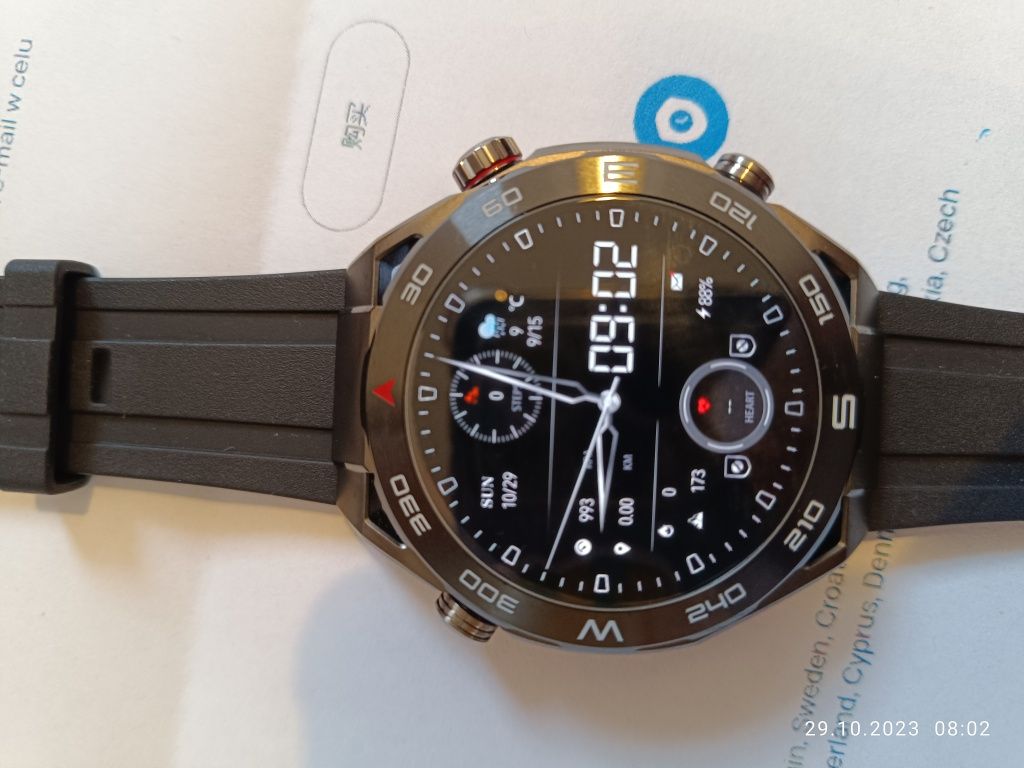 Huawei ultimate watch zegarek model ultimate budy filia ekran