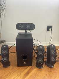 4 Glosniki Logitech X-530 + Subwoofer sprawne hit okazja gamingowe