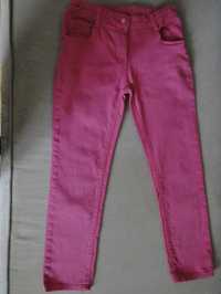 spodnie różowe i jeans roz.122