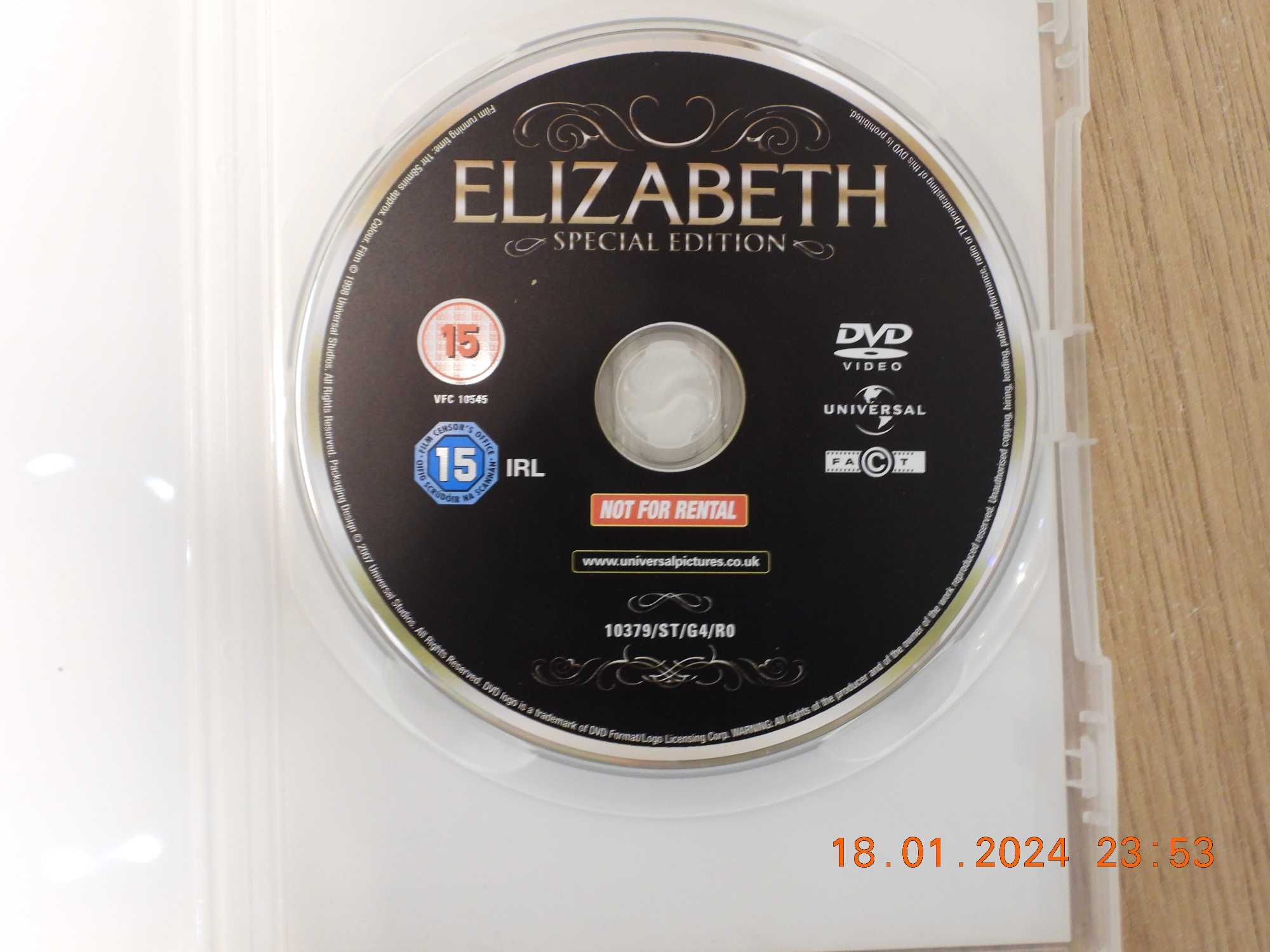 Film: ELIZABETH - Golden Edition.  DVD Stan bardzo dobry!