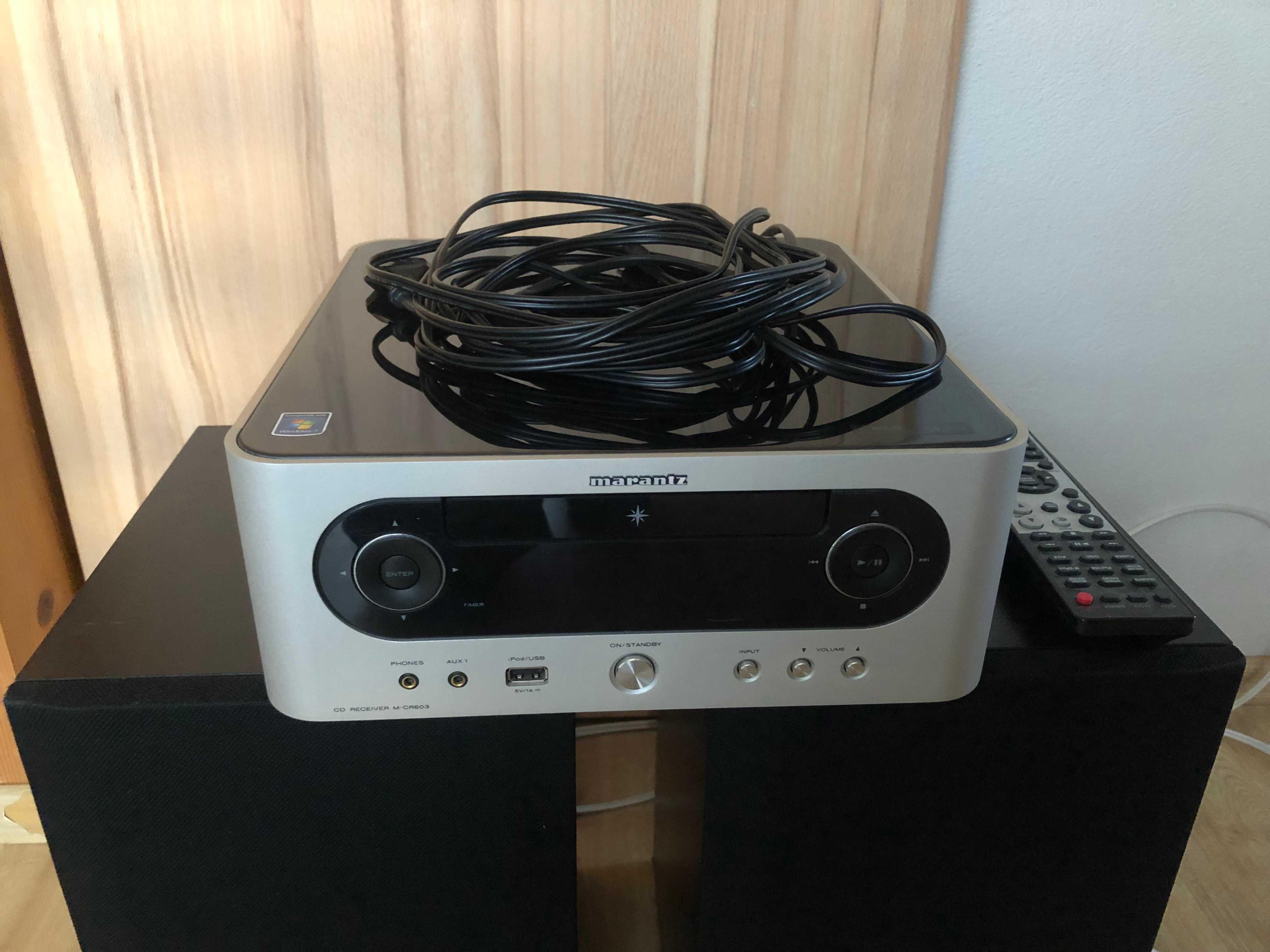 zestaw stereo MARANTZ M-CR603 + 2 kolumny + kable