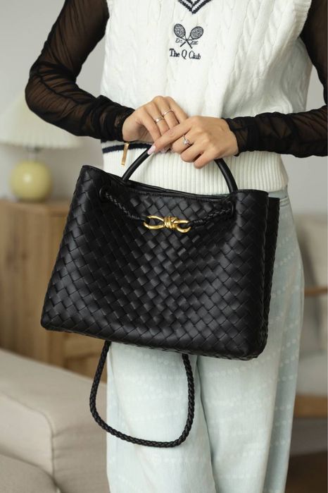 Сумка тоут Bottega Veneta Andiamo зі шкіри з плетінням Intrecciato