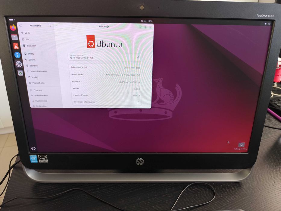 Komputer All-in-One HP ProOne 400 G1 | 8GB RAM | 240GB SSD