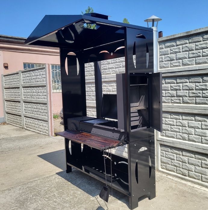 От Завода! 4мм! Усиленный! Мангал с крышей + Коптильня + Печь под каза