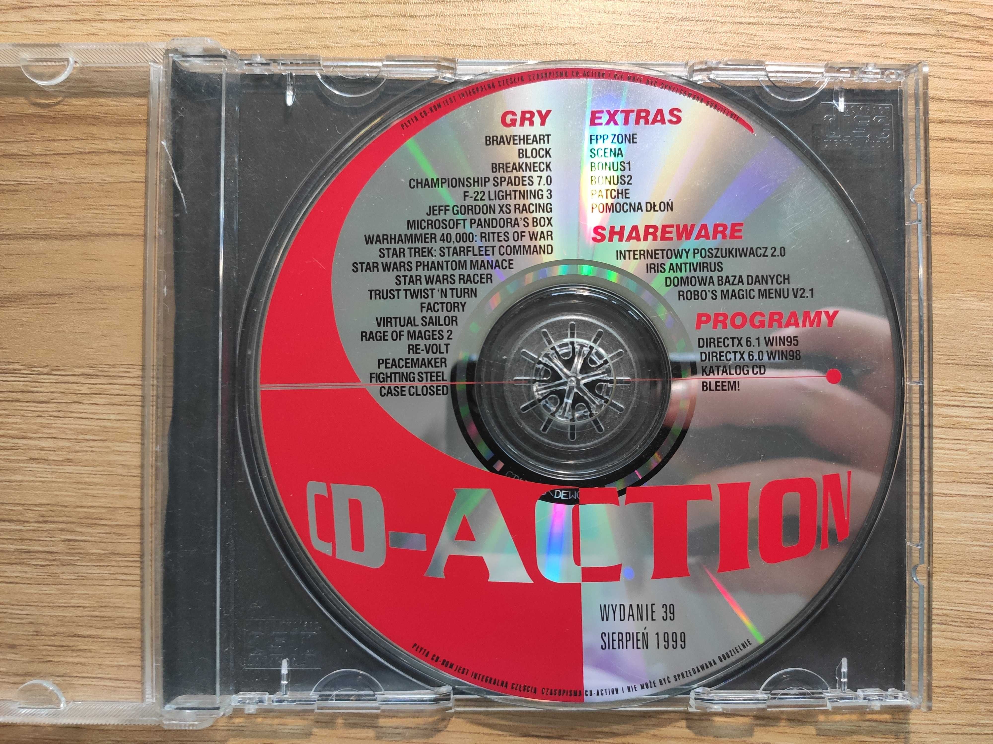cd-action gry: braveheart , block, breakneck i inne rok 1999