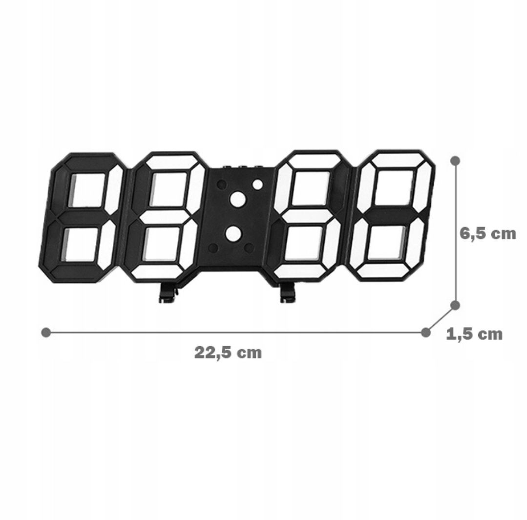 Nowy zegarek budzik LOGIT czarny 22.5cm