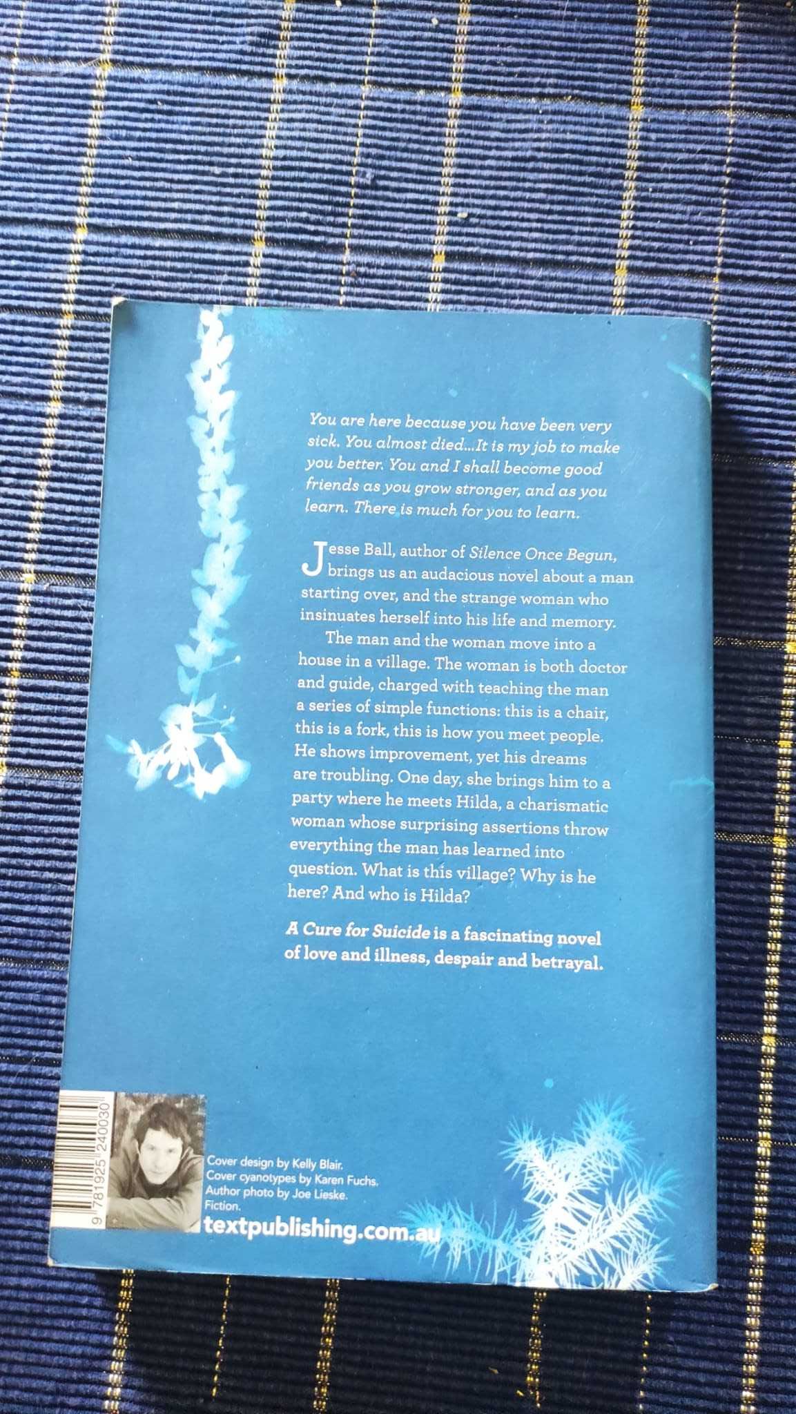 Livro "A cure for suicide - A novel", Jesse Ball