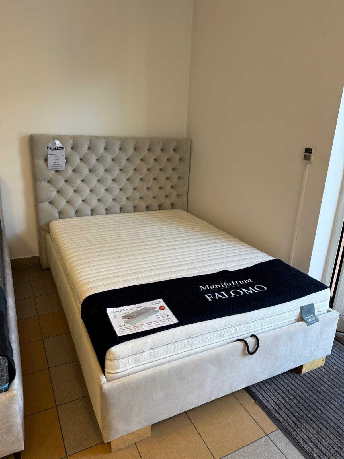 Łóżko Sylvia 140x200 z pojemnikiem chesterfield - ekspozycja
