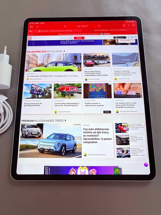 NIEUŻYWANY iPad Air 13" M2 256GB wifi niebieski BATERIA 100%