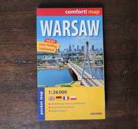 Mapa Warszawy laminowana Warsaw pocket map Comfort Map