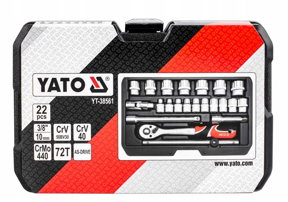 Zestaw Kluczy Nasadowych Klucze Nasadowe Bity YATO (WYPRZEDAŻ -30%)