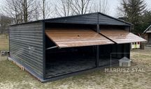 garaże blaszane, garaż grafit 7016, garaże na wymiar