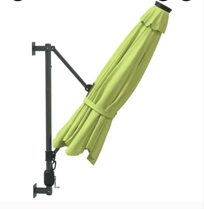 Ścienny parasol ogrodowy, zielony 290cm/ Vida XL