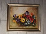 Obraz olejny Bratki 40x50