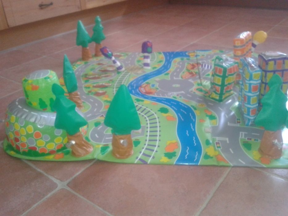 Pista cidade com edifícios insufláveis 1,00 x 1,00