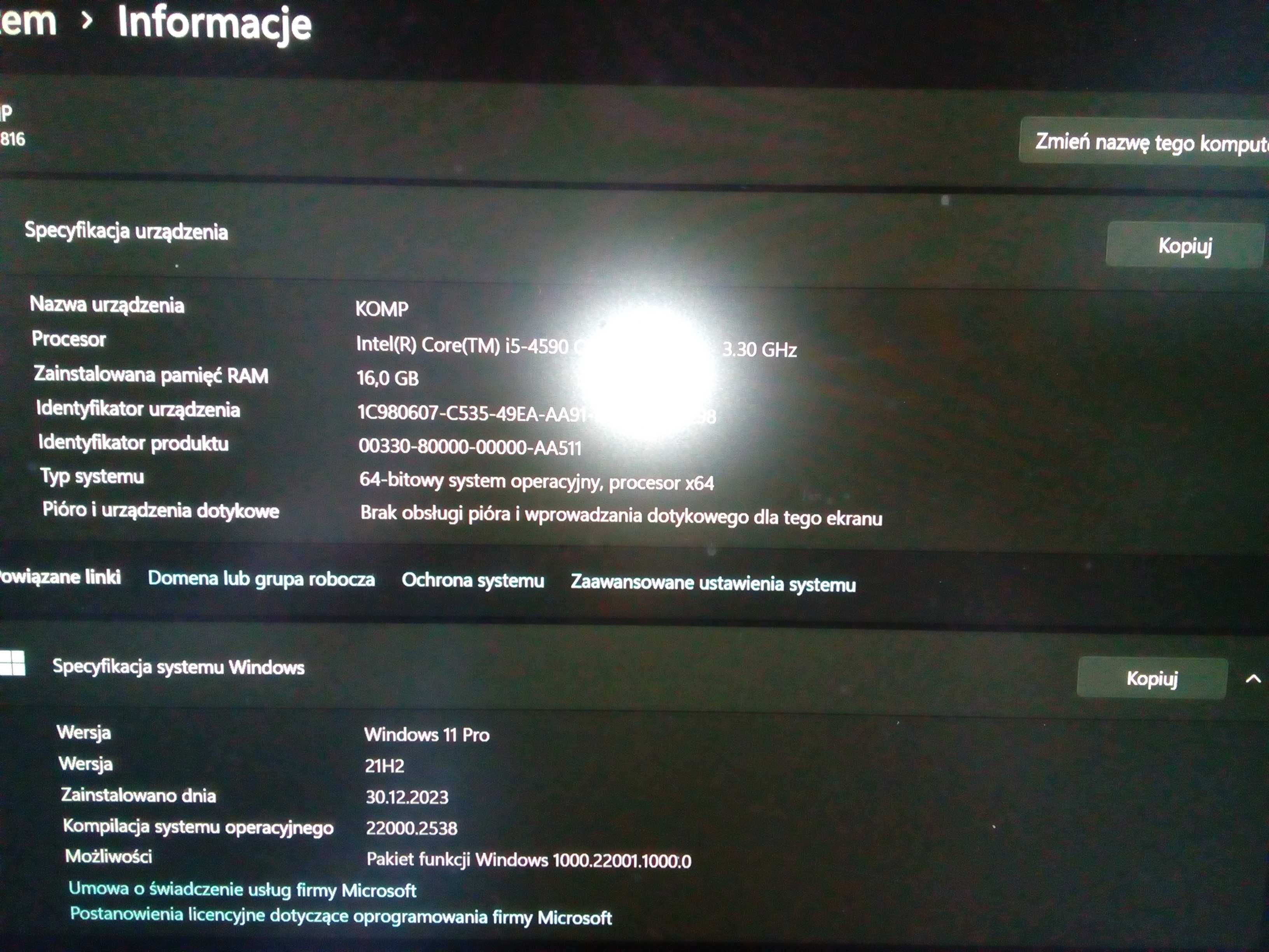 Komputer stacjonarny Tracer i5 4590