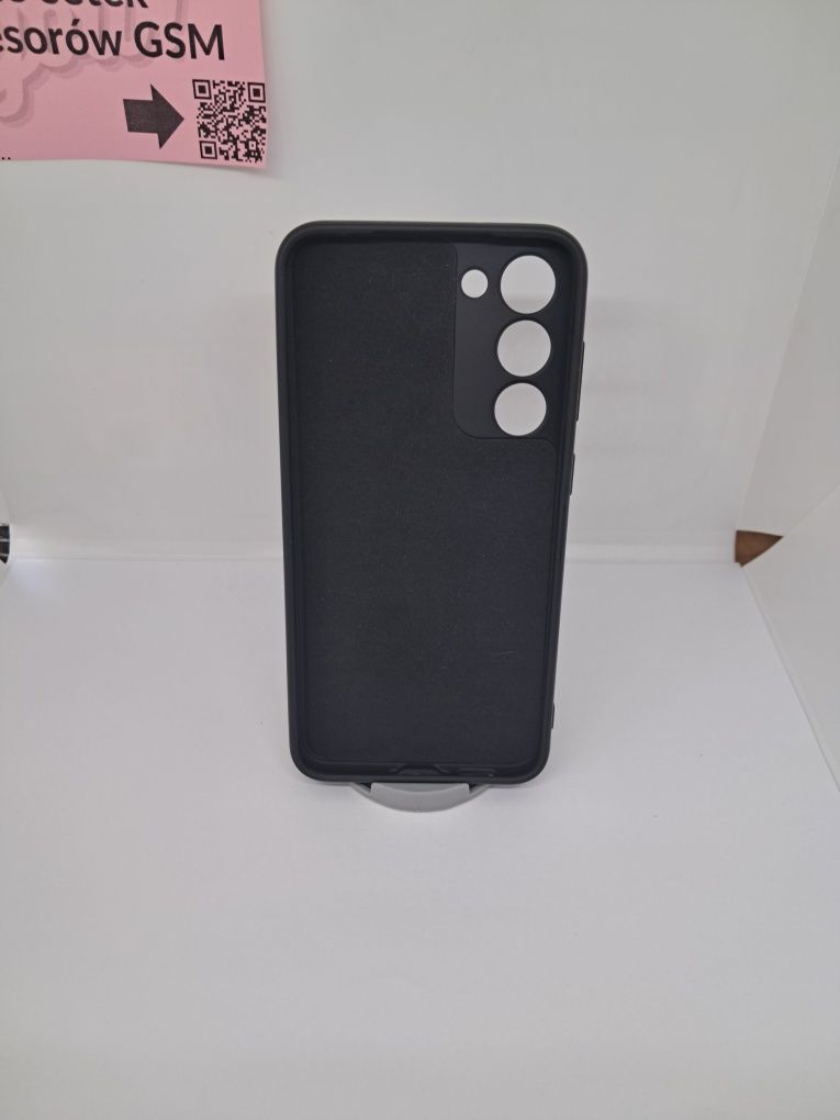 Etui na telefon Samsung S23+ czarny z mikrofibra