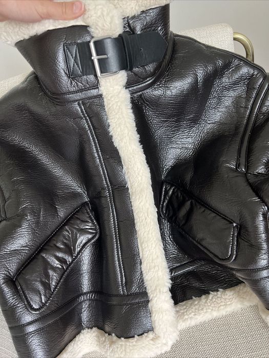 ZARA Kurtka kożuch baranek pilotka rozmiar XL