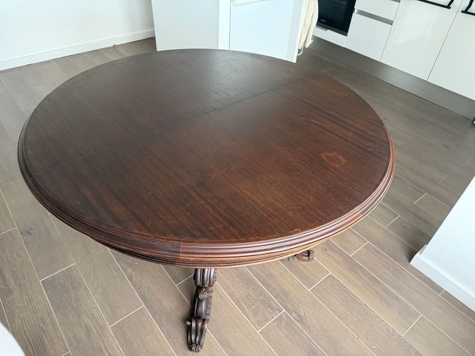 Mesa de Jantar Redonda Extensível em Madeira / Round Wooden Table