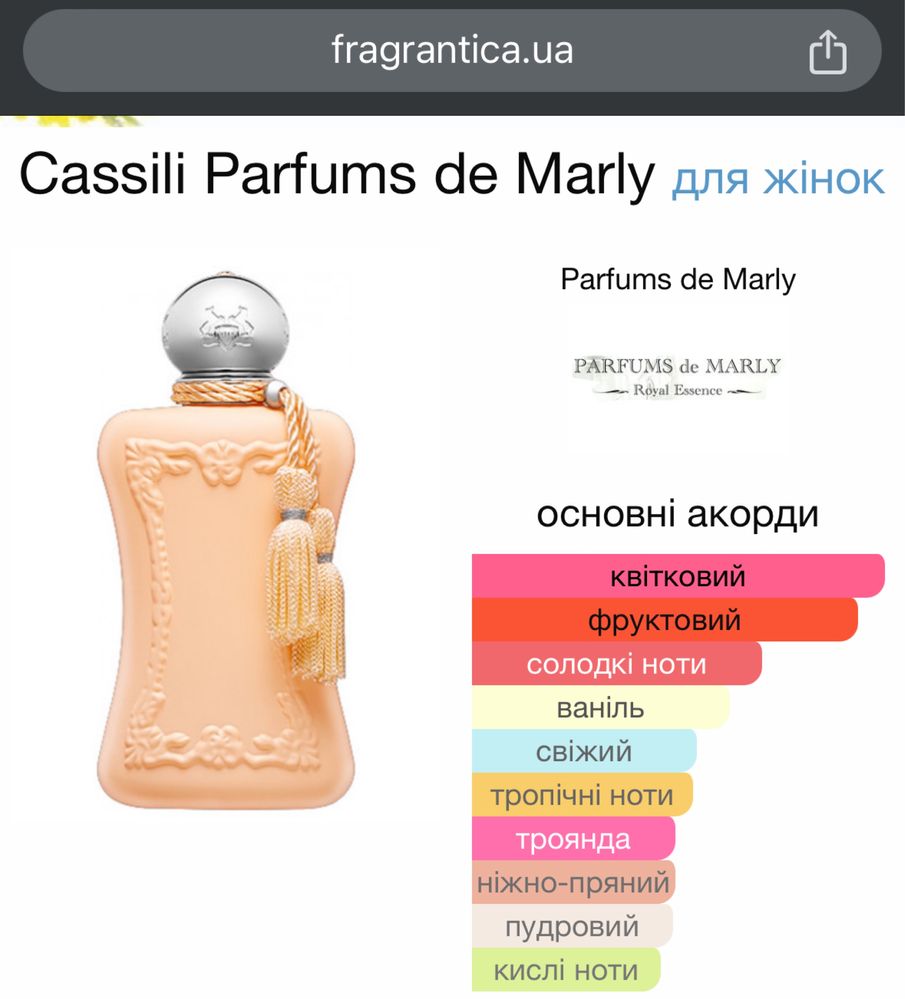 Парфуми Parfums de Marly - Cassili