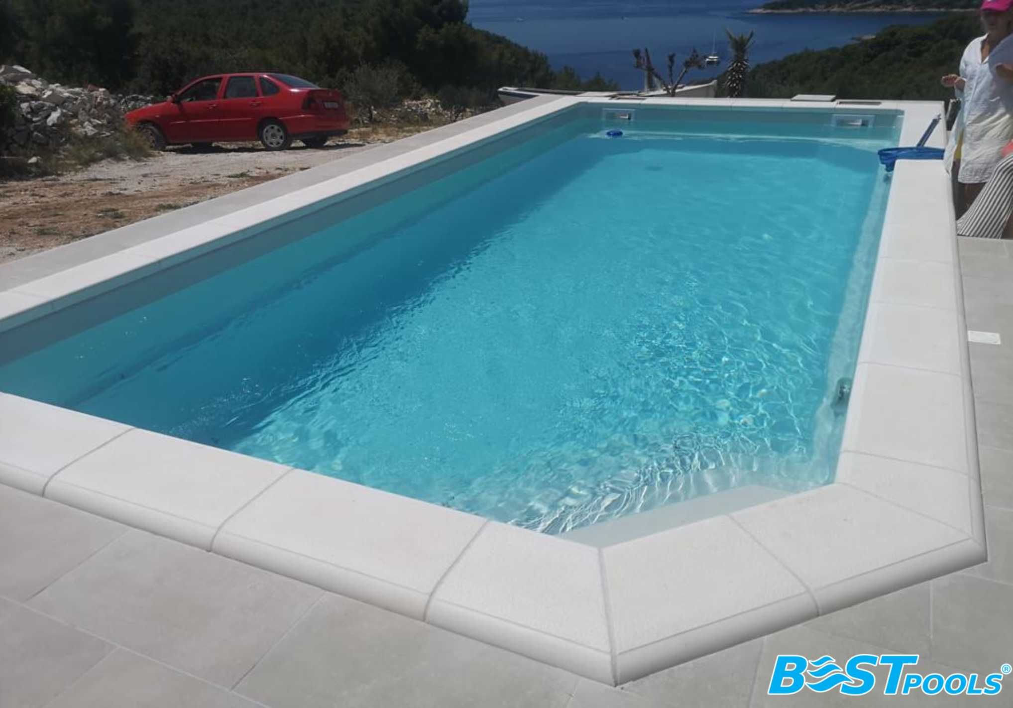 Basen poliestrowy Santorini 7.5x3.5x1.55 - PRODUCENT Bestpools