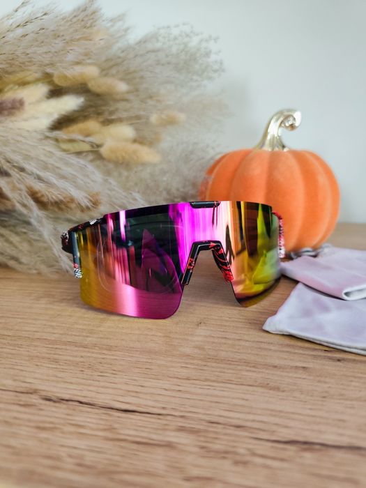 Okulary przeciwsłoneczne sportowe UV400 z lustrzaną soczewką