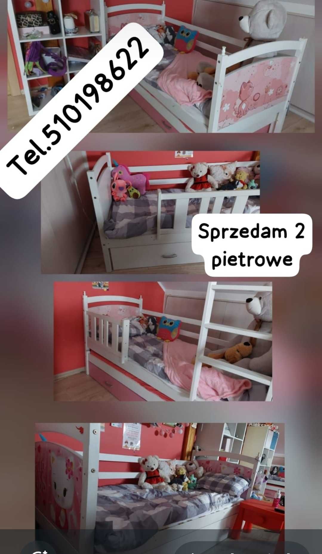 Sprzedam dziewczęce piętrowe łòżka