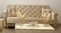 SOFA do salonu ROZKŁADANA kanapa glamour pik kryształ czarna