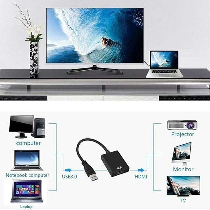 Adapter USB 3.0 na HDMI do laptopa