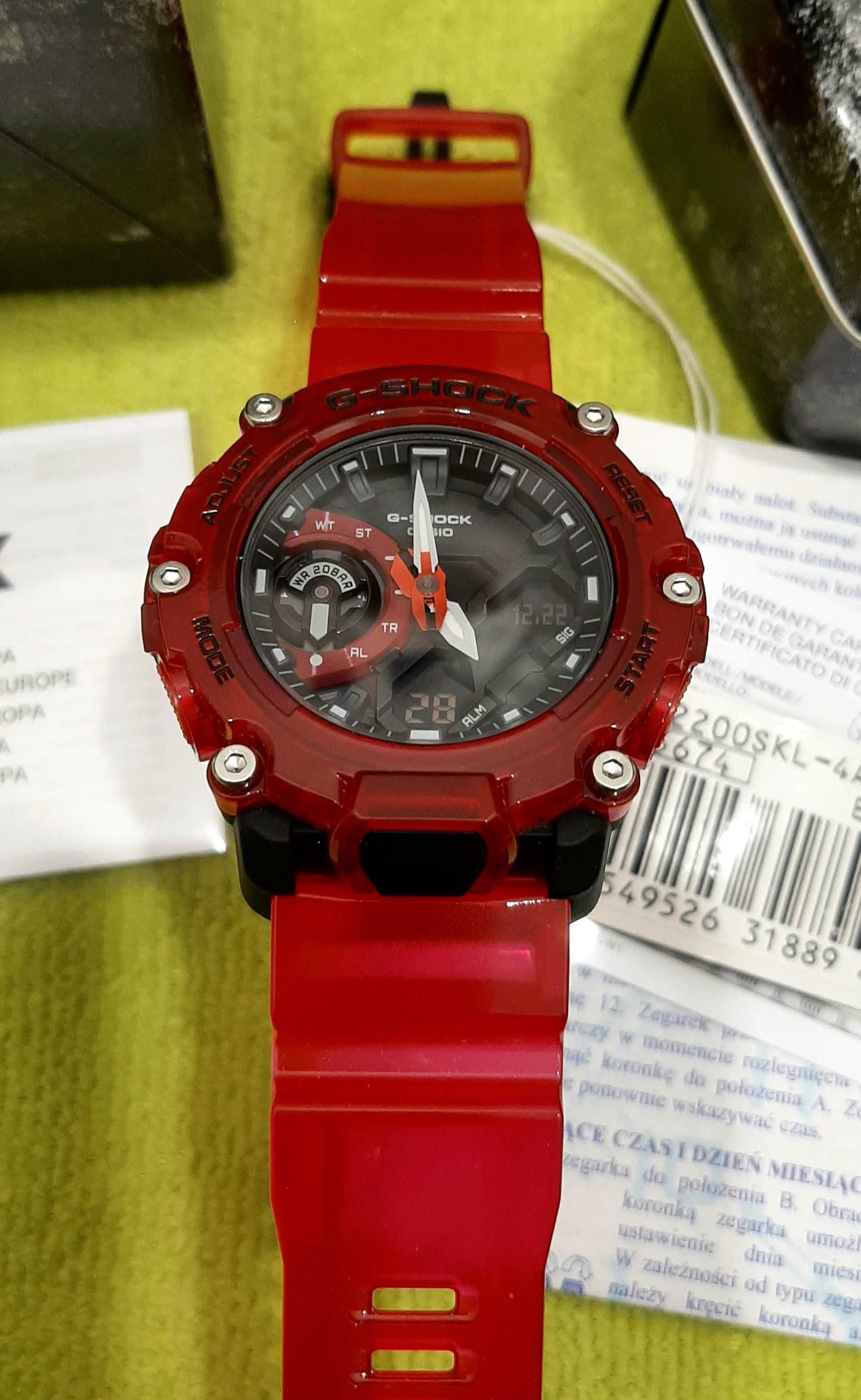 Casio G-Shock GA-2200SKL-4AER SOUND WAVE SERIES,nowka,gwara.