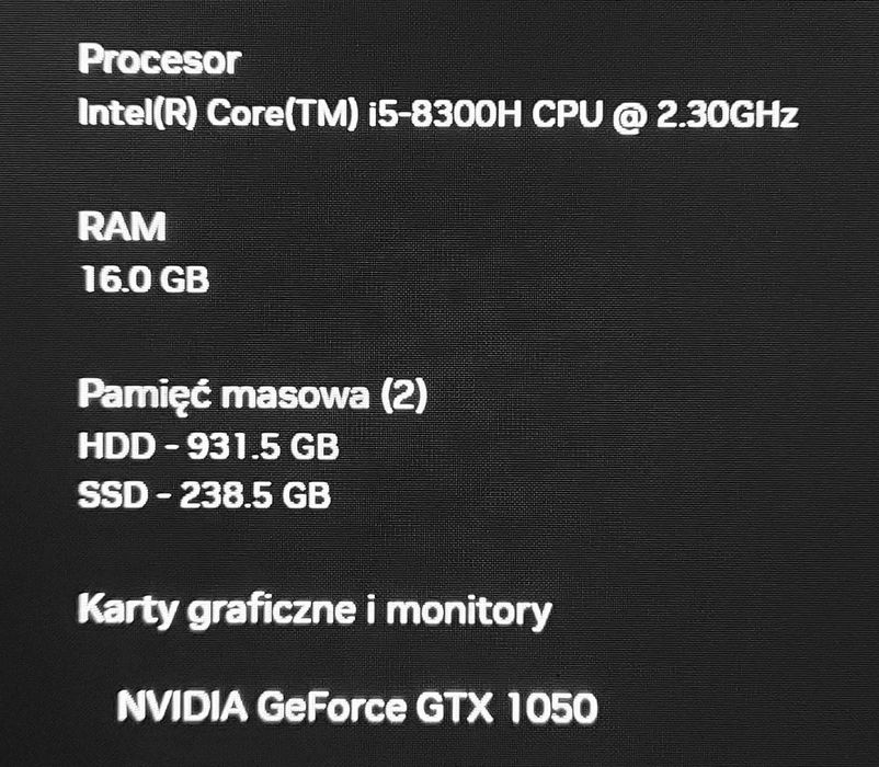 DeLLG3 Gaming - 16GB GTX IPS SSD256GB+1TB - stan BDB!