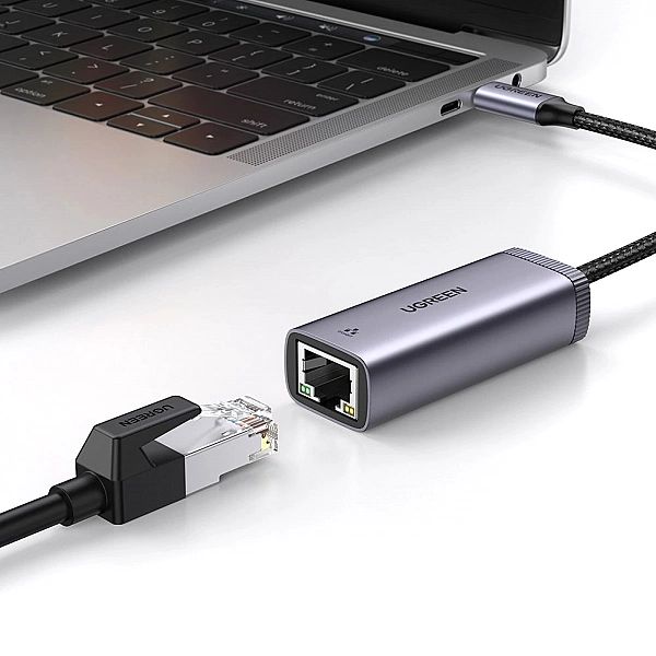 Ugreen zewnętrzna karta sieciowa USB Typ C - RJ45/1Gbps (1000Mbps) sza